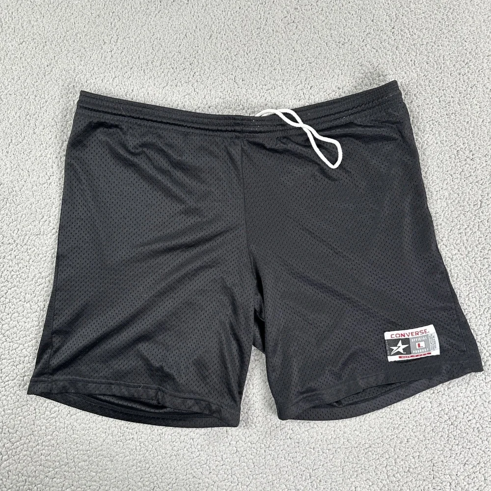 VTG Converse Mesh Basketball Shorts Men Large Black 8